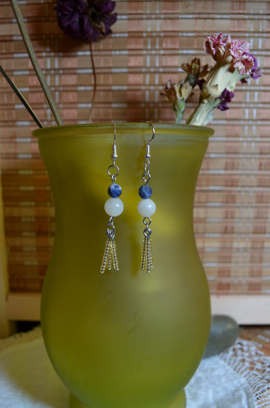 Earrings - Multicolor stone beads